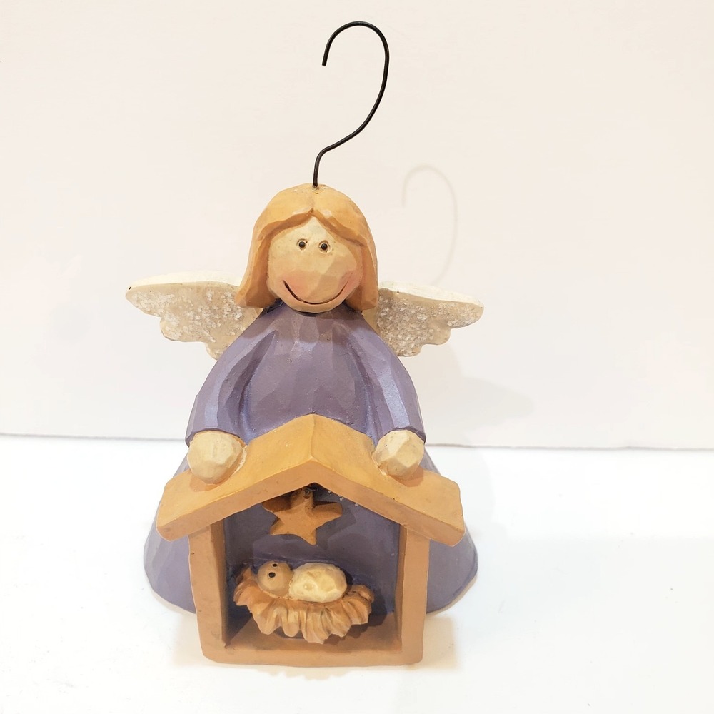Blossom Bucket Christmas Angel Nativity Baby Jesus 2011 Ornament B. Lloyd